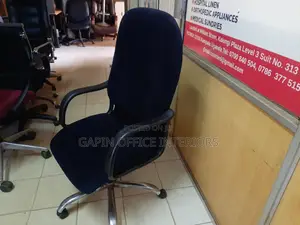 Fabric Blue High Back Chair