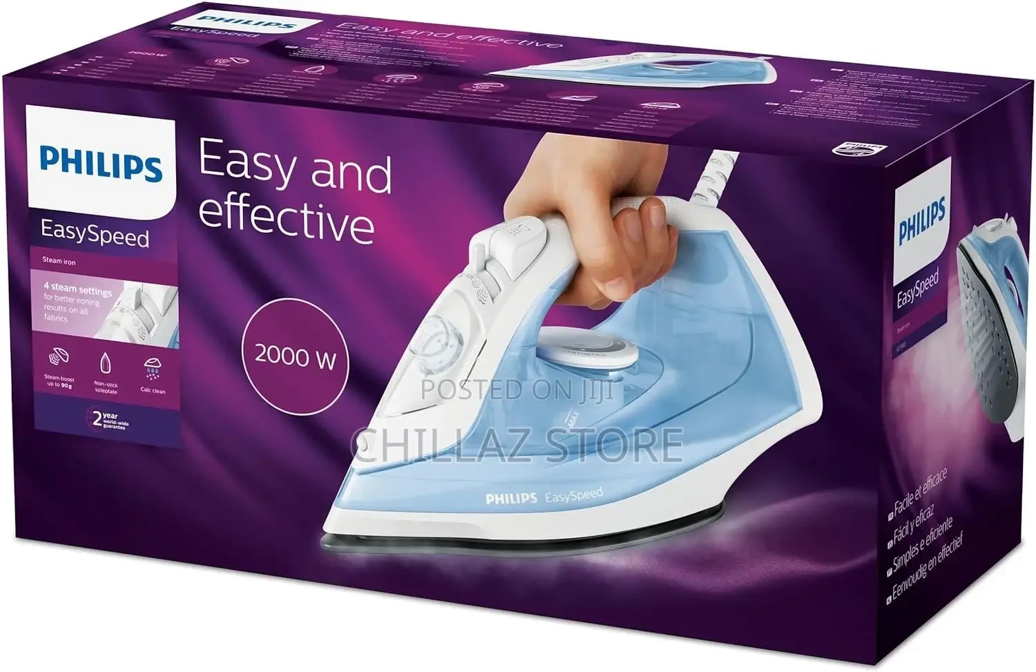 Philips Easyspeed Steam Iron GC1740/26, Steam Non-Stick