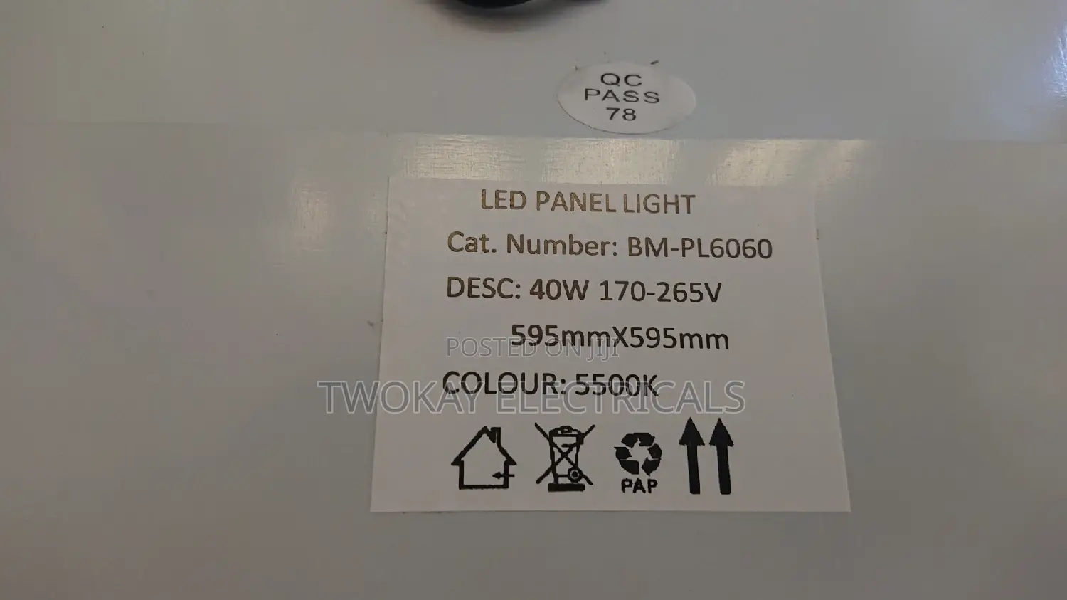 LED 600X600 40 Wats Panel Lights