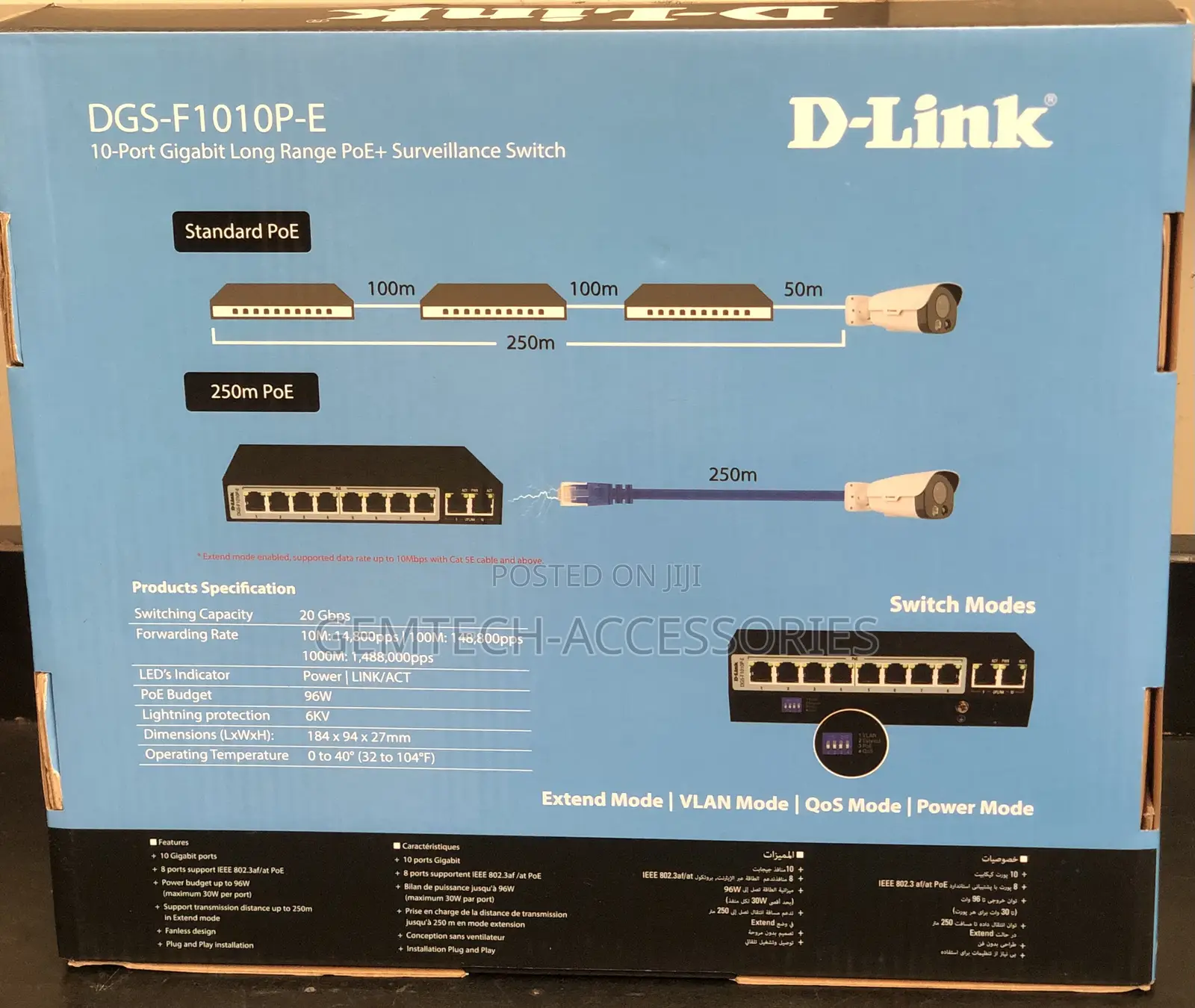 Dlink DGS -F1010p-E 10port Switch