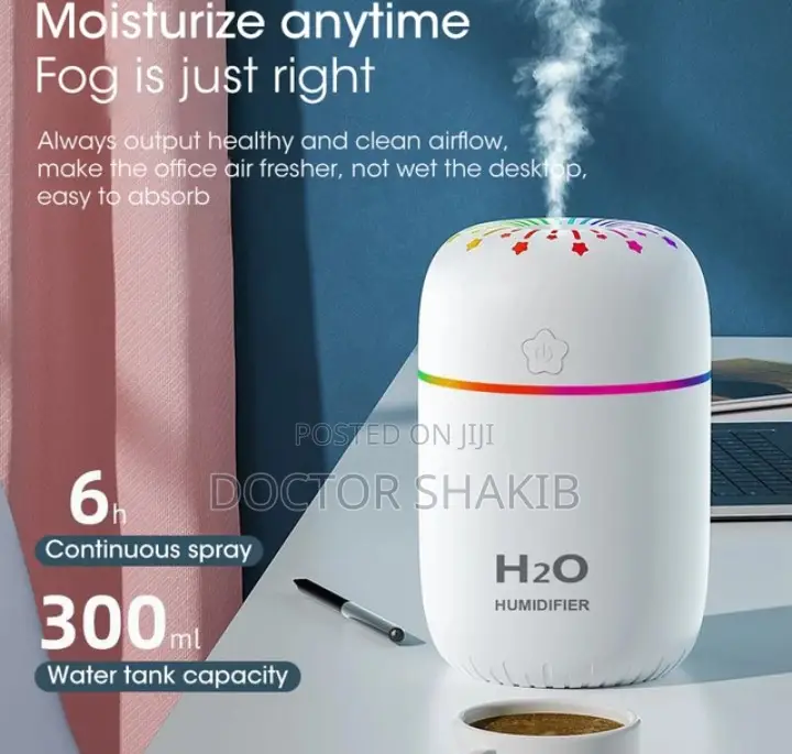 Portable Noiseless Air Humidifier 300ml
