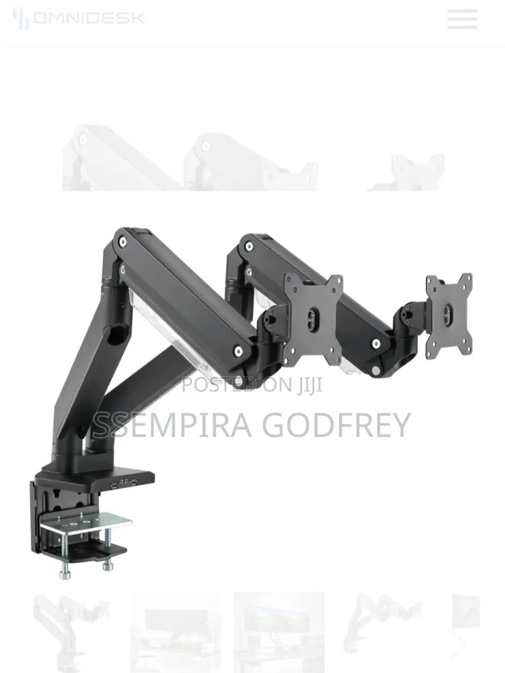 Desk Monitor Double Arm M8d