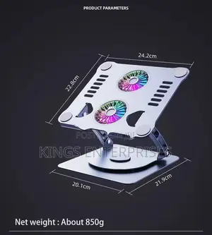 Tablet and Laptop Stand With Cooling Fan
