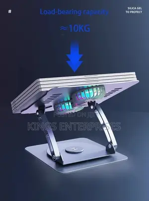 Tablet and Laptop Stand With Cooling Fan