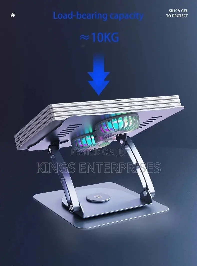 Tablet and Laptop Stand With Cooling Fan