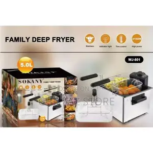 Sokany 5l Electric Deep Fryer With 3 Frying Basket