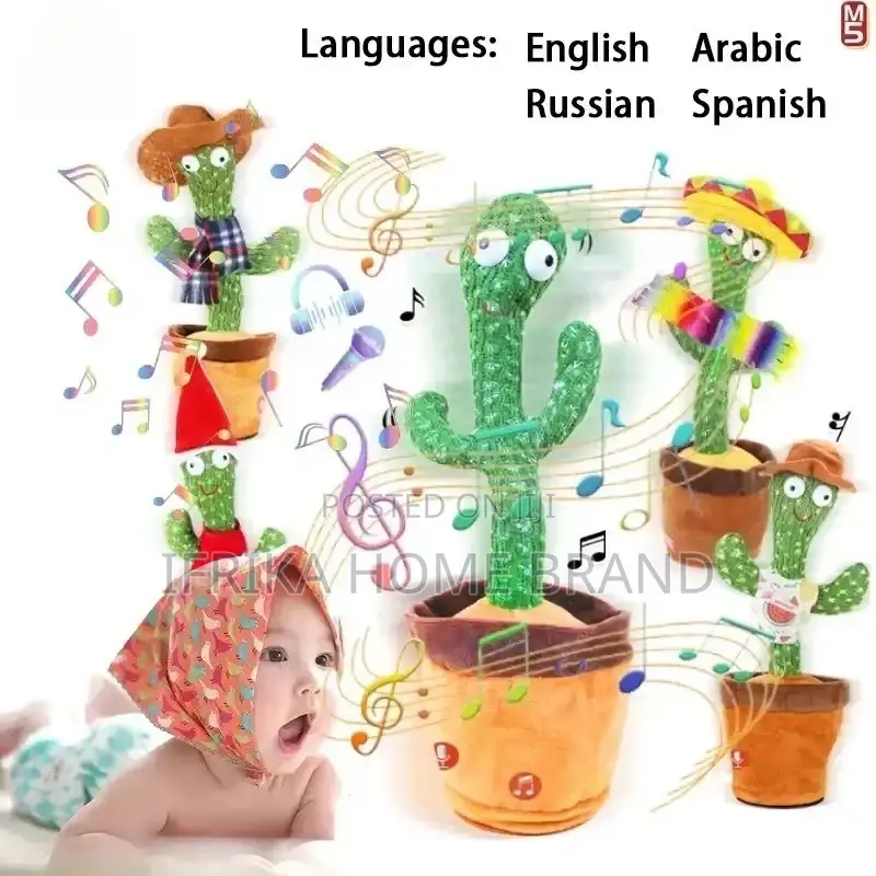 Sing and Dance Cactus Electron Plush Toy Soft Plush Doll