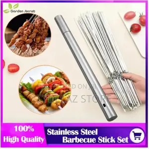 Kabob Skewers for Grilling, 6-Piece 16′′ Metal Skewers