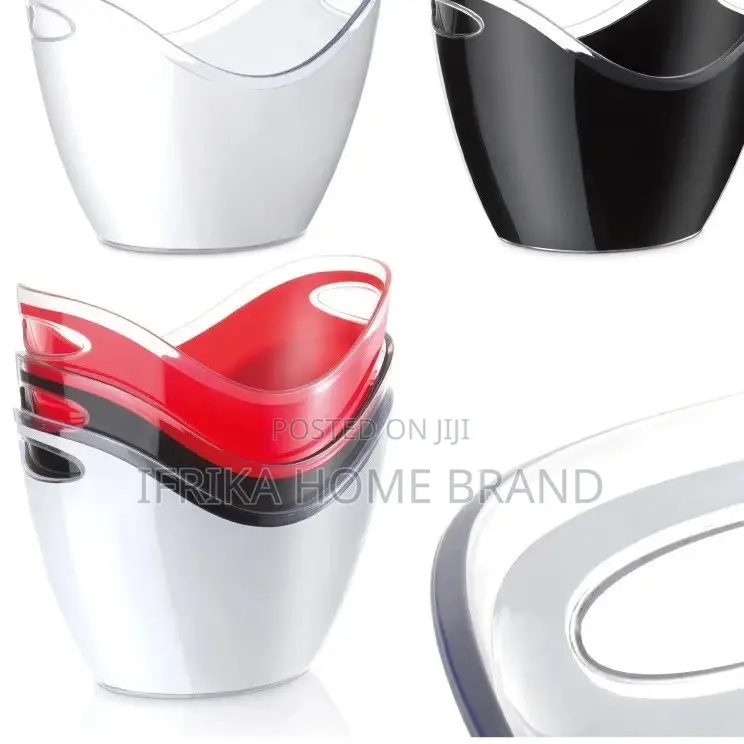 Acrylic White Ice Buckets Ice Container Champagne Ice Bucket