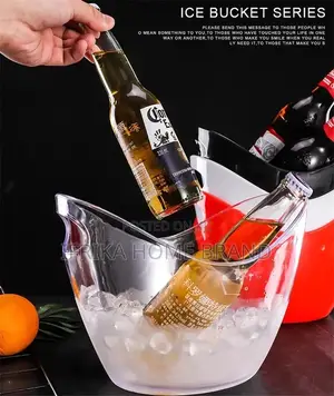 Acrylic White Ice Buckets Ice Container Champagne Ice Bucket