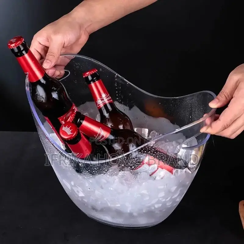 Acrylic White Ice Buckets Ice Container Champagne Ice Bucket