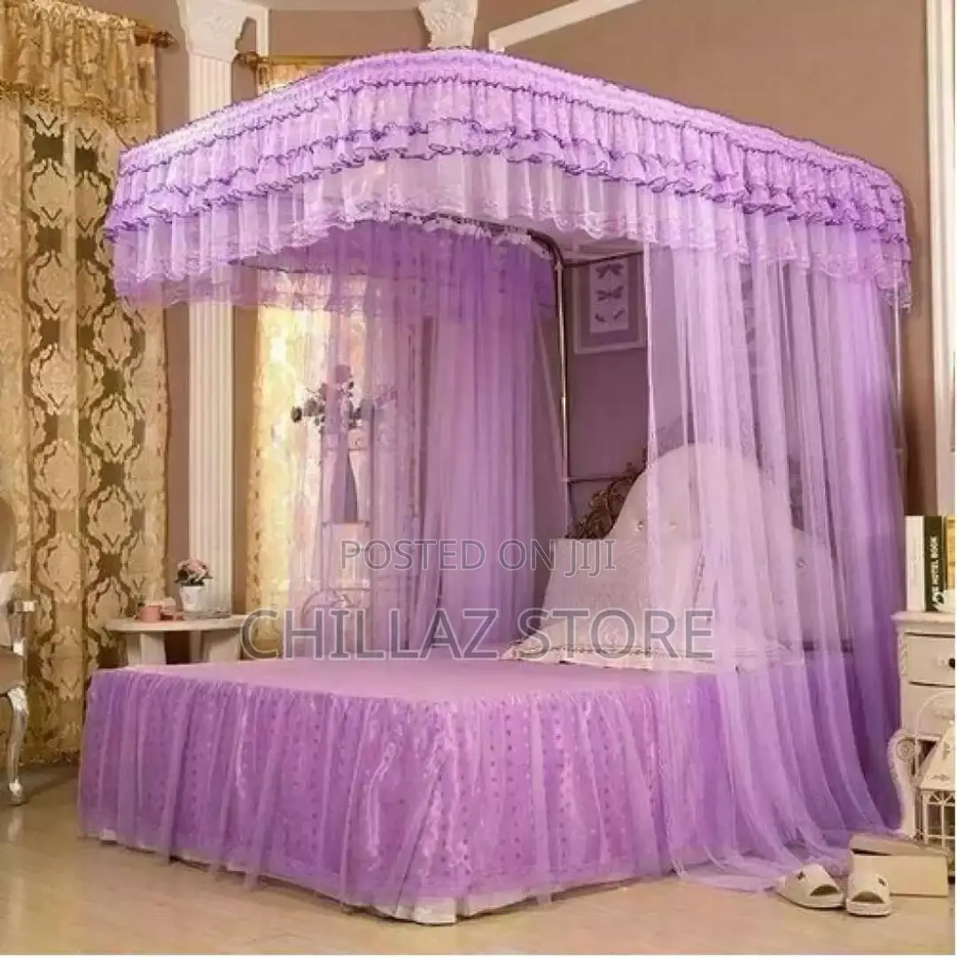2 Stand Rail Design Mosquito Net – Purple