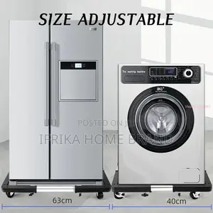 Movable Refrigerator Floor Trolley Fridge Stand Stainless