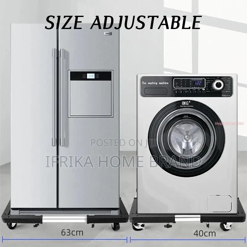 Movable Refrigerator Floor Trolley Fridge Stand Stainless