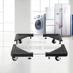 Movable Refrigerator Floor Trolley Fridge Stand Stainless
