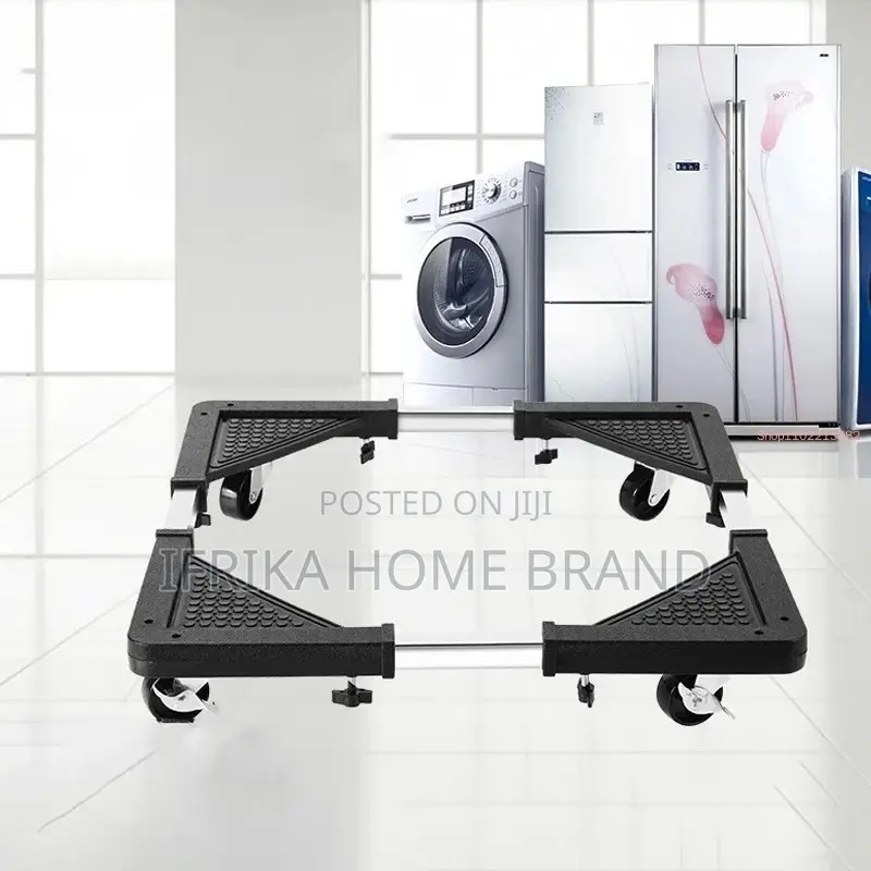 Movable Refrigerator Floor Trolley Fridge Stand Stainless