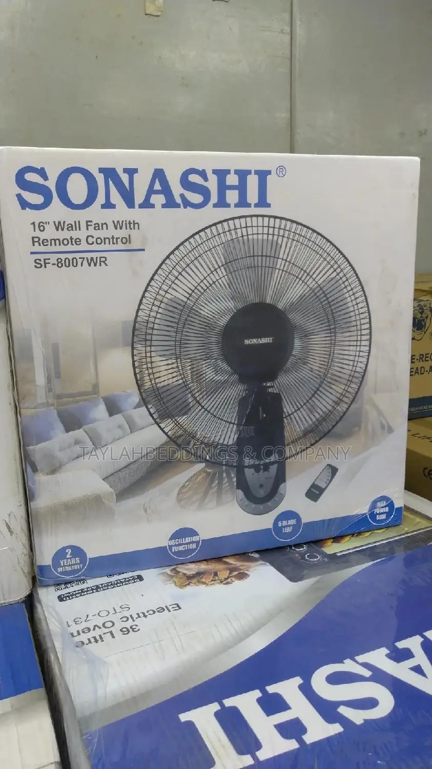 Sonashi 16 Inch Wall Fan With Remote Control | SF-8007WR