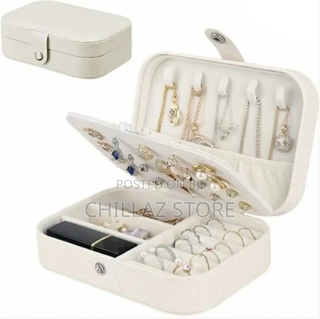 Double Layer Soft Travel Jewelry Box Organizer Adjustable