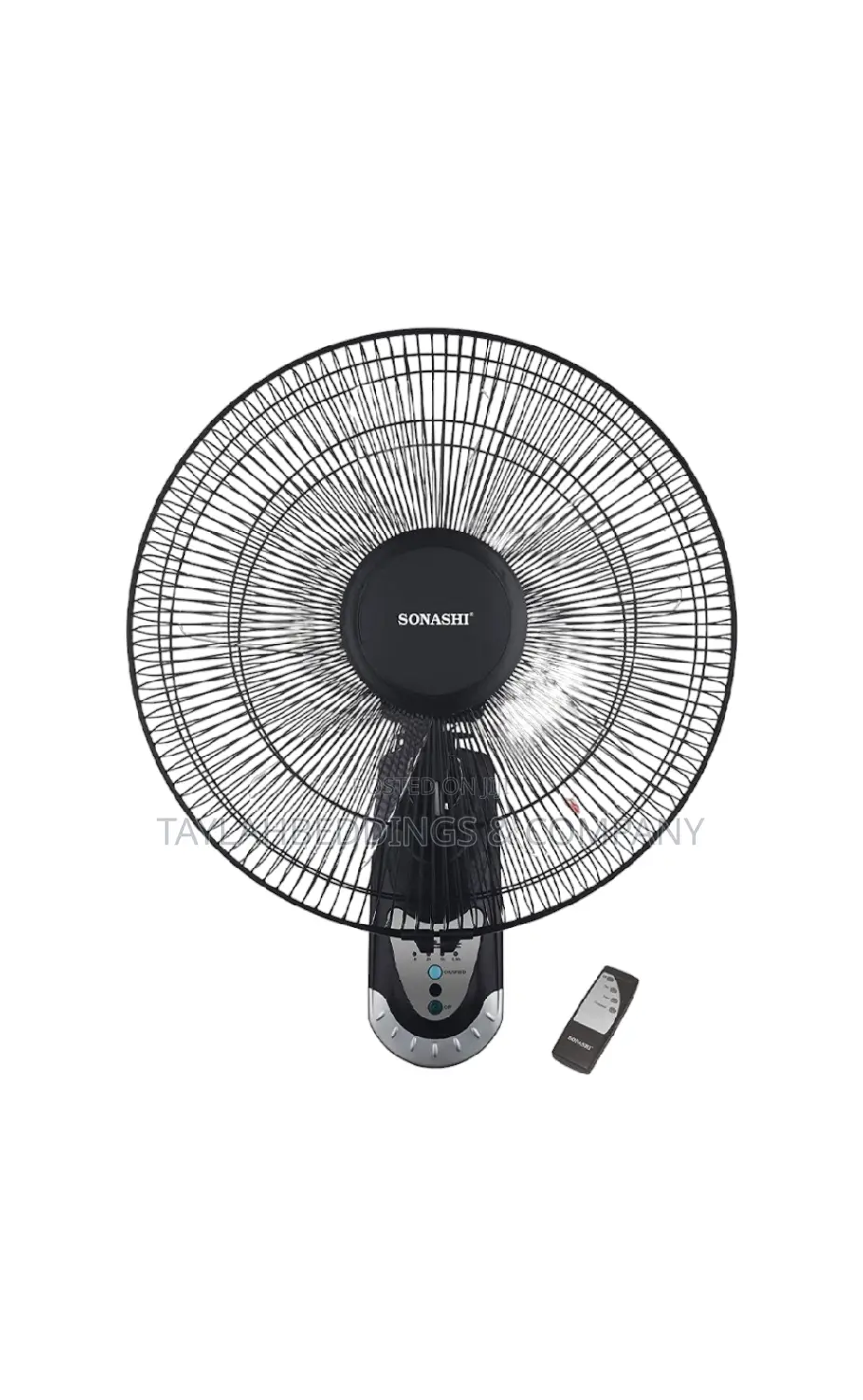 Sonashi 16 Wall Fan With Remote Control (Black) SF-8007WR