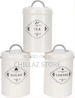 3 Piece Tea Sugar Coffee Canister Sealed Jar Storage
