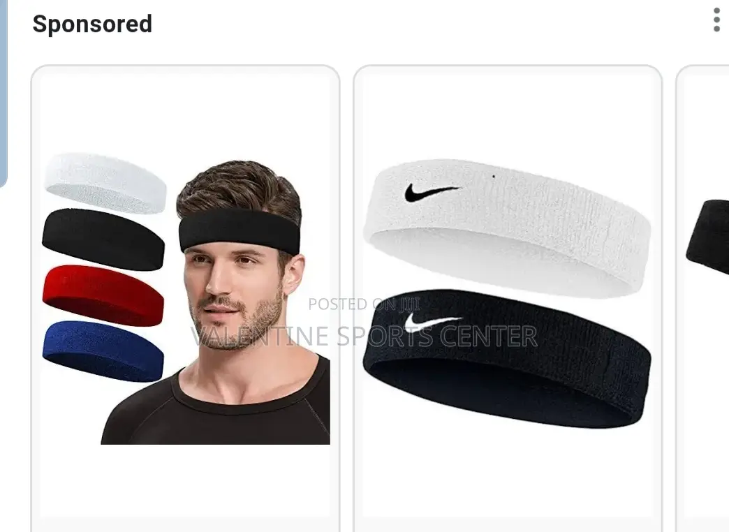 Black Colour Headband Nike Original Material