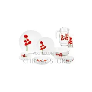 Luminarc Hypnosis Plates, Cups, Bowls Glass Dinnerware Set,