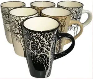 Lightbox 6 Pieces of Big Tree Coffee Tea Cups Drinking Mugs