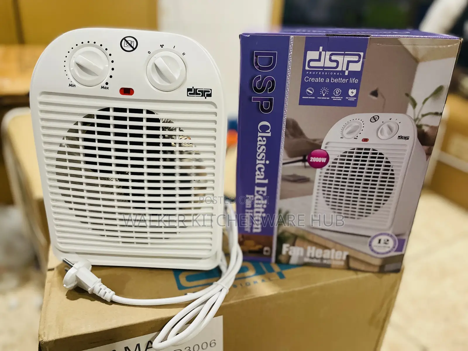 DSP Table Fan Heater Hot Cold Air