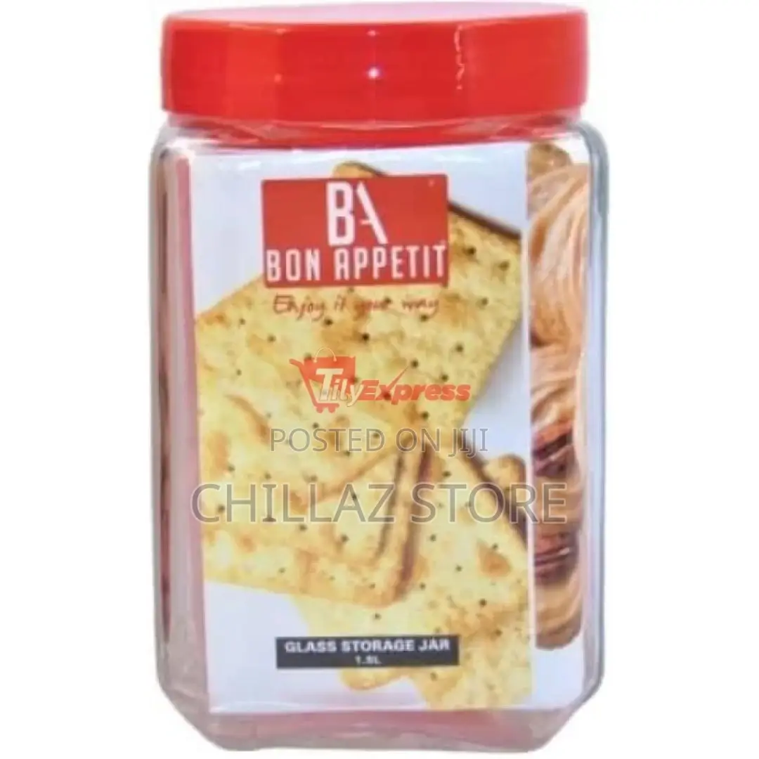 Bon Appetit 2L Glass Cereal Cookies Storage Jar Container
