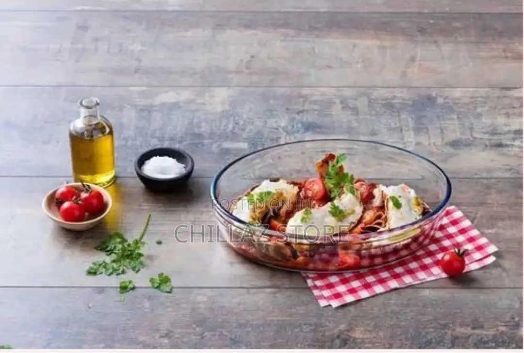 O Cuisine 30x21cm Oval Glass Pie Cake Baking Mould Soupplate