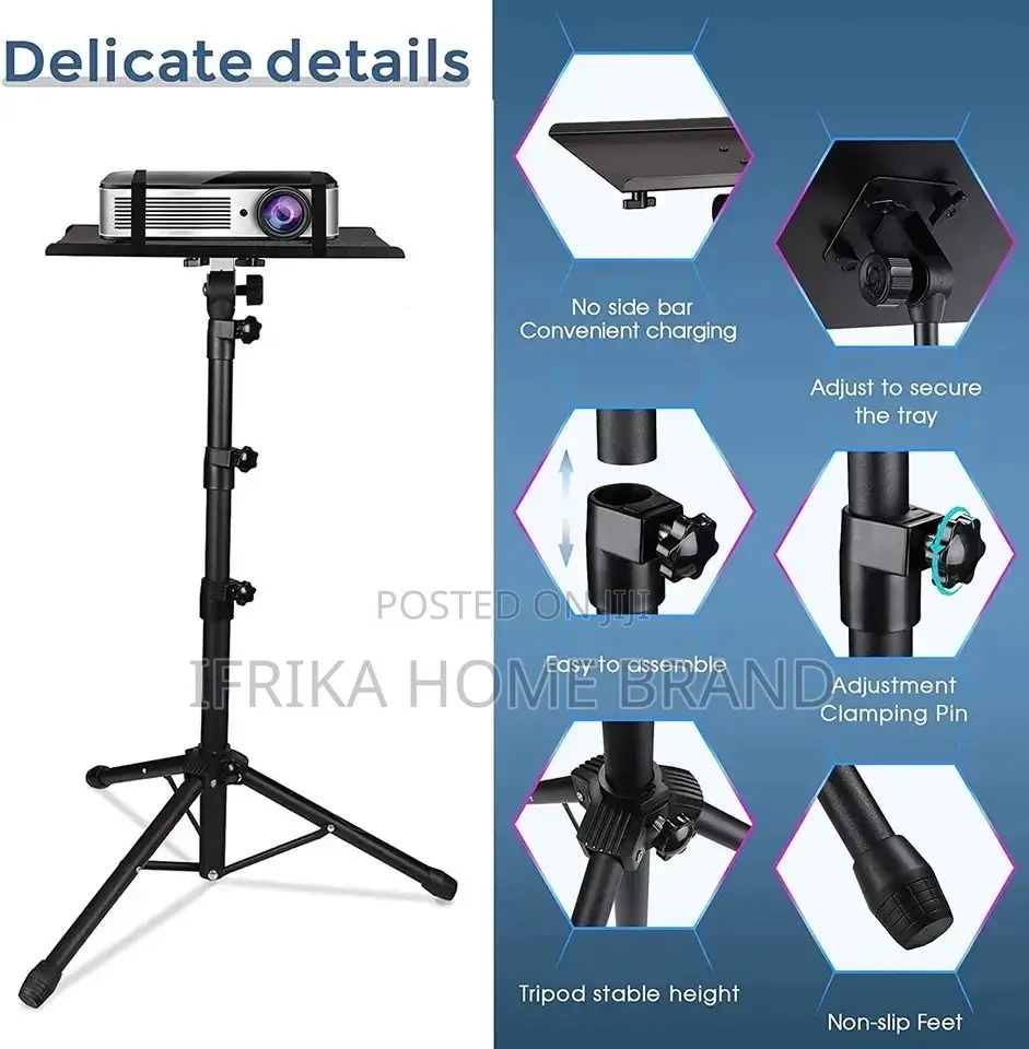 Projector Tripod Stand - Laptop Tripod Adjustable Height