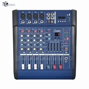 Professional 4 Channel Audio Mixer With Power Amplifier