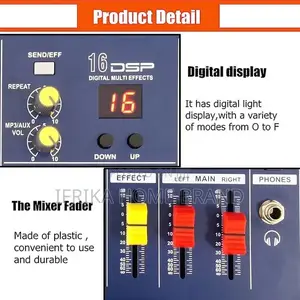 Professional 4 Channel Audio Mixer With Power Amplifier