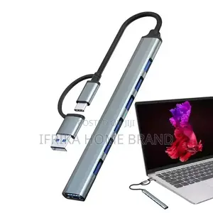 7 Ports USB Hub 3.0 Type C Adapter Data Docking