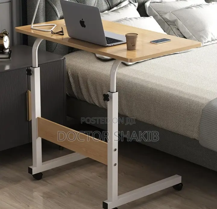 Mobile Lifting Bedside Laptop Table With Wheels