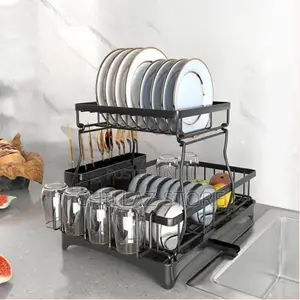 Dish Drying Rack, 2 Tier Dish Racks for Kitchen Counter