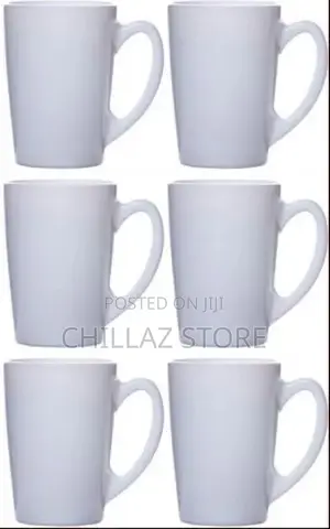 Lightbox Luminarc 6 Pieces of Plain Tea Coffee Mug Cups -Whi