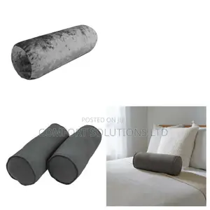 Roll Pillows , Grey- Pair