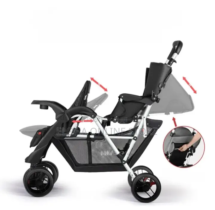 Folding Portable Twin Baby Stroller