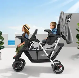 Folding Portable Twin Baby Stroller