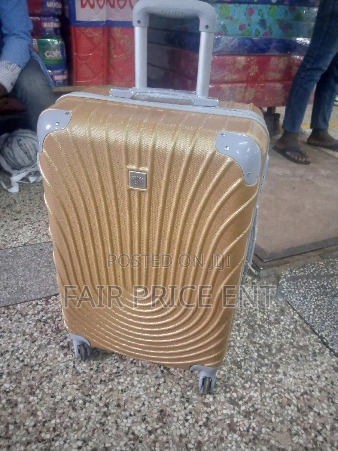 Classy Vip Plastic Suitcase.Medium.( Gold)
