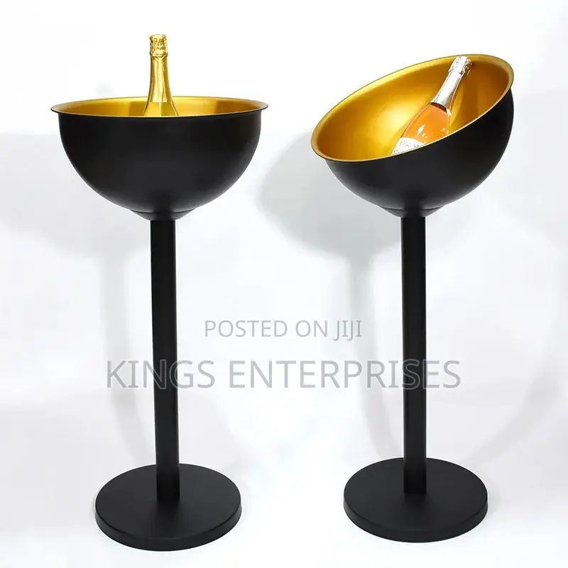 Stainless Steel Ice Bucket With Stand