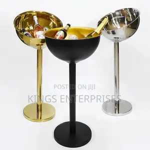 Stainless Steel Ice Bucket With Stand