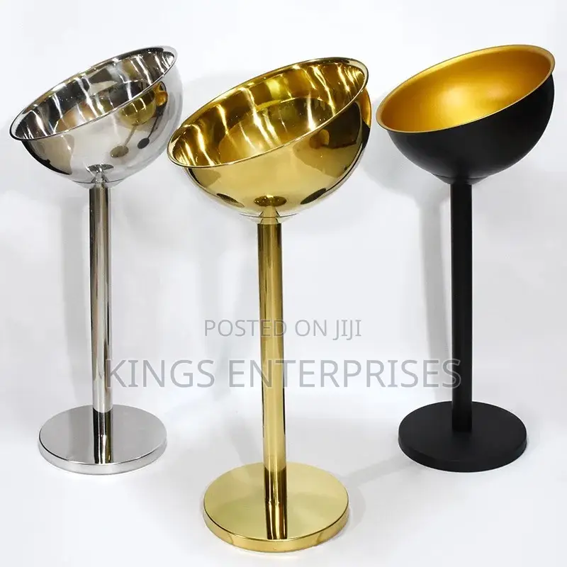 Stainless Steel Ice Bucket With Stand