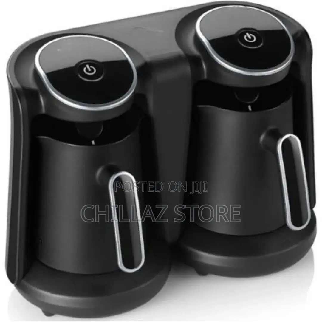 Double Drip Coffee Maker Kitchen Machine- Black.