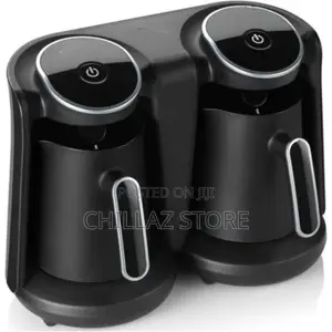 Double Drip Coffee Maker Kitchen Machine- Black.
