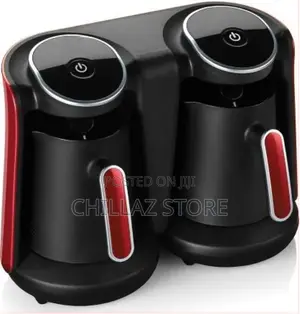 Double Drip Coffee Maker Kitchen Machine- Black.
