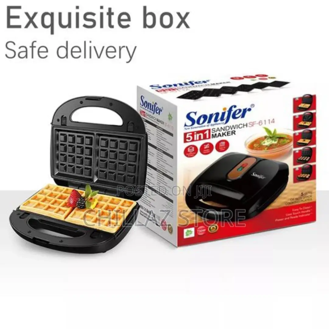 Sonifer 5 In1 Waffle Donut Sandwich Maker Pan Iron