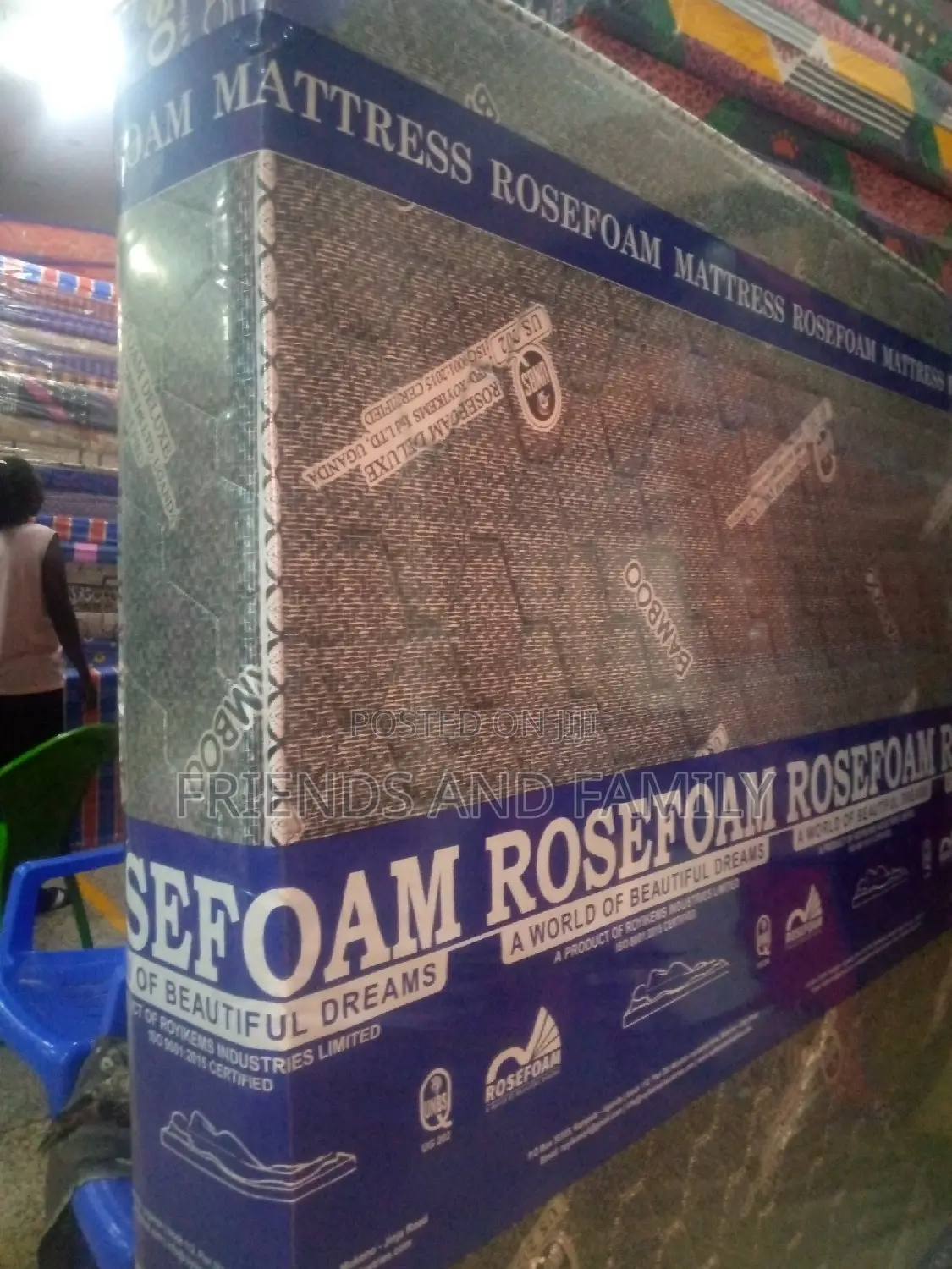 Rose Foam Bamboo Mattress 6*6*8.Inches