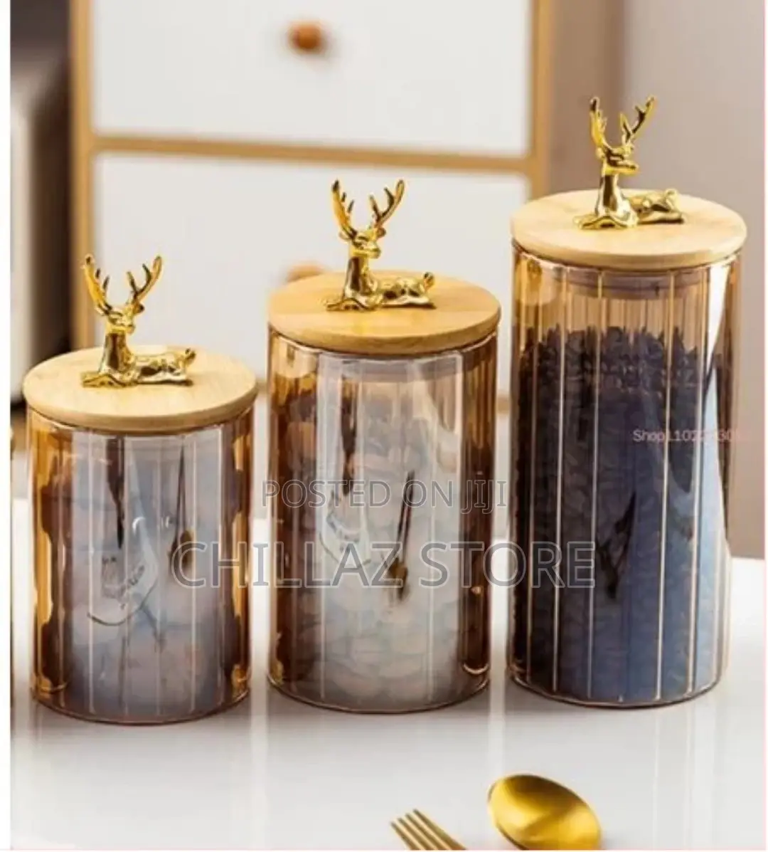 3PC Airtight Storage Pantry Food Glass Jars